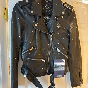Studded Black Leather Jacket